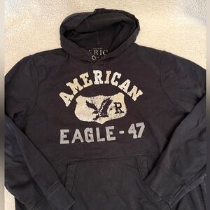 American Eagle Outfitters Men's Black Hoodie